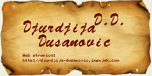 Đurđija Dušanović vizit kartica